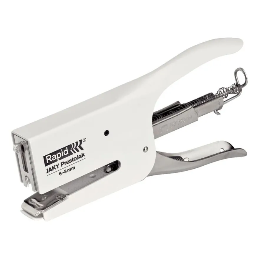 Rapid - Pince Agrafeuse Jaky Prestojak blanc - capacité de 50 feuilles - agrafes Jaky 6 ou 8