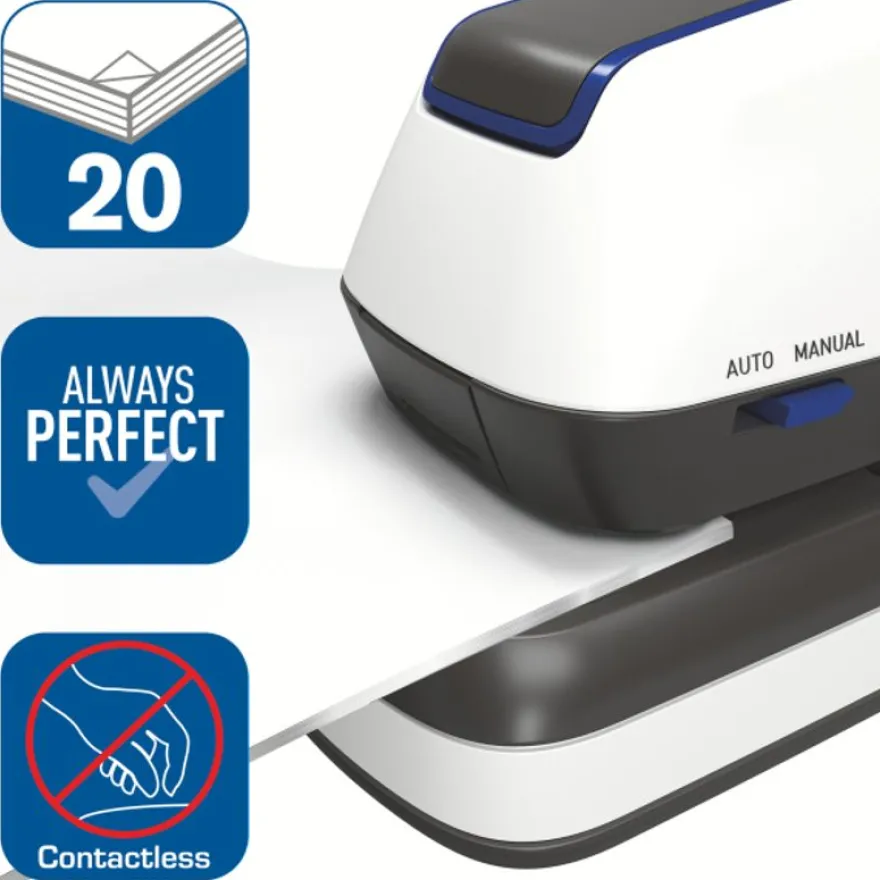 Rapid Optima 20 - Agrafeuse électrique - capacité de 20 feuilles - agrafes Optima HD56