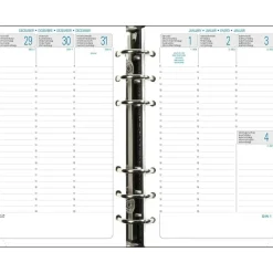 Recharge pour organiseur Exatime 17 - 16 mois- 1 semaine sur 2 pages à la verticale - 10,5 x 17,2 cm - Exacompta
