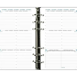 Recharge pour organiseur Exatime 17 - 16 mois- 1 semaine sur 2 pages à l'horizontale - 10,5 x 17,2 cm - Exacompta