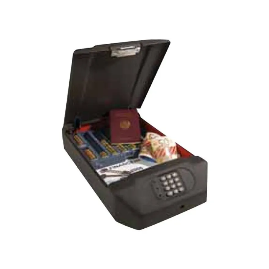Reskal - Coffre-fort de Voyage 9L - Boîtier de sécurité à clé ou à code - acier noir