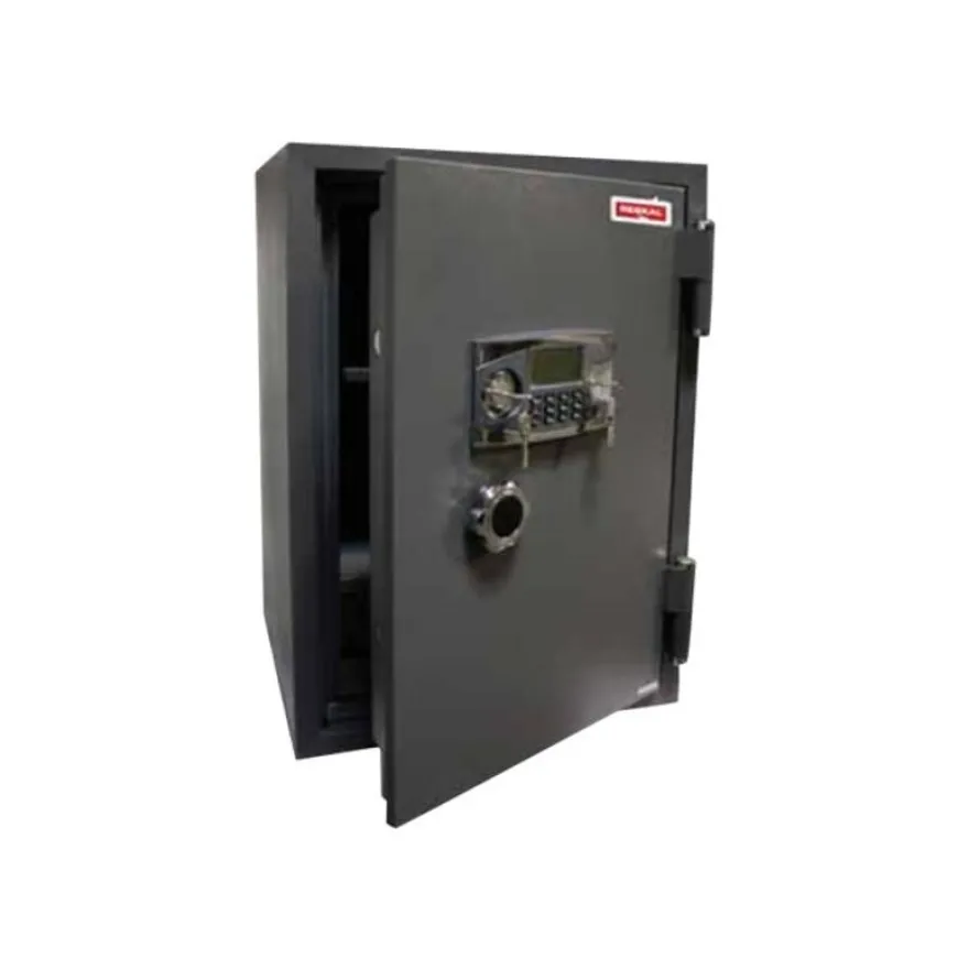 Reskal FS-E61 - Coffre-fort ignifuge 67L - à code et à clé - acier noir