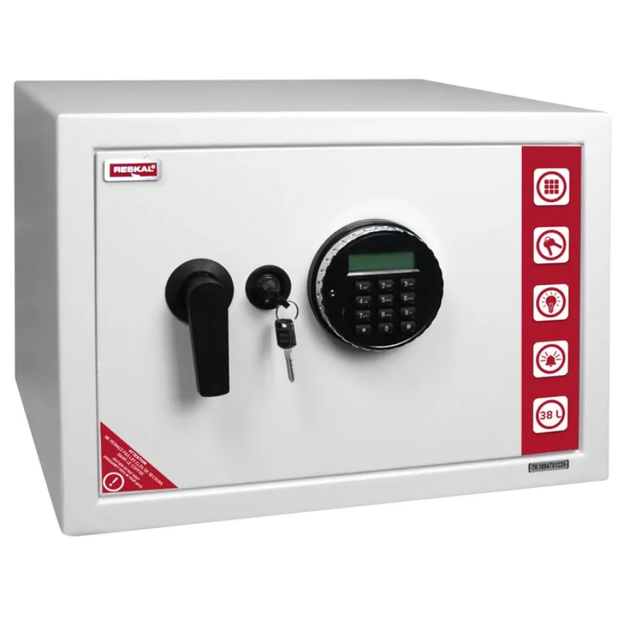 Reskal SE 3 Premium - Coffre-fort 38,5L à code - acier blanc
