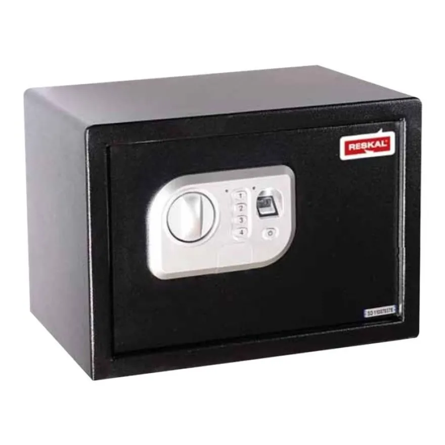 Reskal SFP - Coffre-fort 16L - à empreinte digitale ou code - acier noir