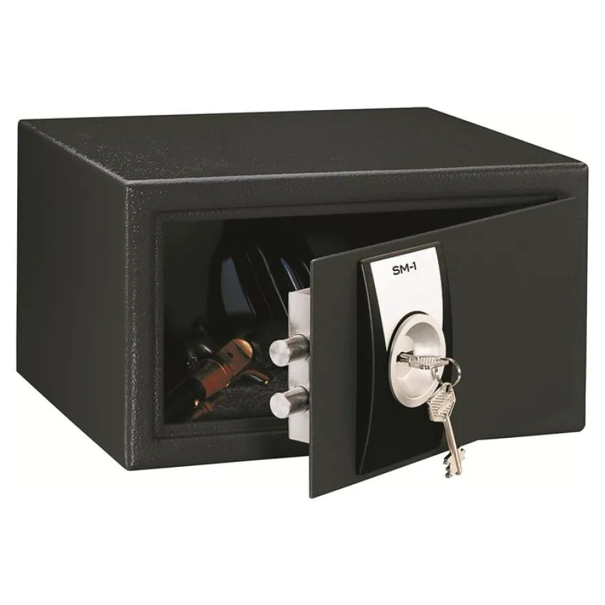 Reskal SM 1 - Coffre-fort 9,9L à clé - acier noir