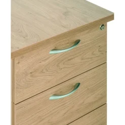 Retour direct sur caisson 3 tiroirs IDRA/DUAL - L80 x P60 cm - imitation chêne clair