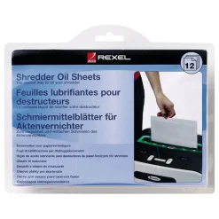 Rexel 12 feuilles lubrifiantes pour destructeur de documents