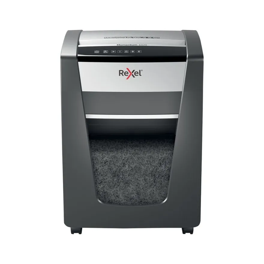 Rexel Momentum X420 - destructeur de documents coupe croisée - 20 feuilles - Corbeille 30 litres