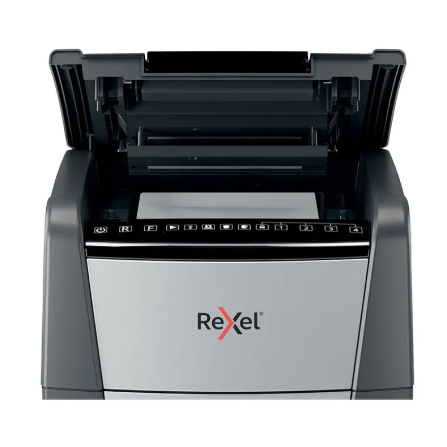 Rexel Optimum Auto+ 300M - destructeur de documents coupe croisée microparticules - 300 feuilles - Corbeille 60 litres