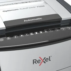 Rexel Optimum Auto+ 750M - destructeur de documents coupe croisée microparticules - 750 feuilles - Corbeille 140 litres