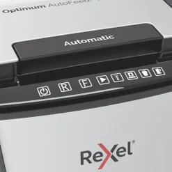 Rexel Optimum Auto+ 150M - destructeur de documents coupe croisée microparticules - 150 feuilles - Corbeille 44 litres