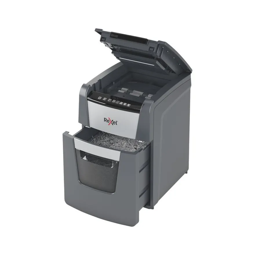 Rexel Optimum Auto+ 100X - destructeur de documents coupe croisée - 100 feuilles - Corbeille 34 litres