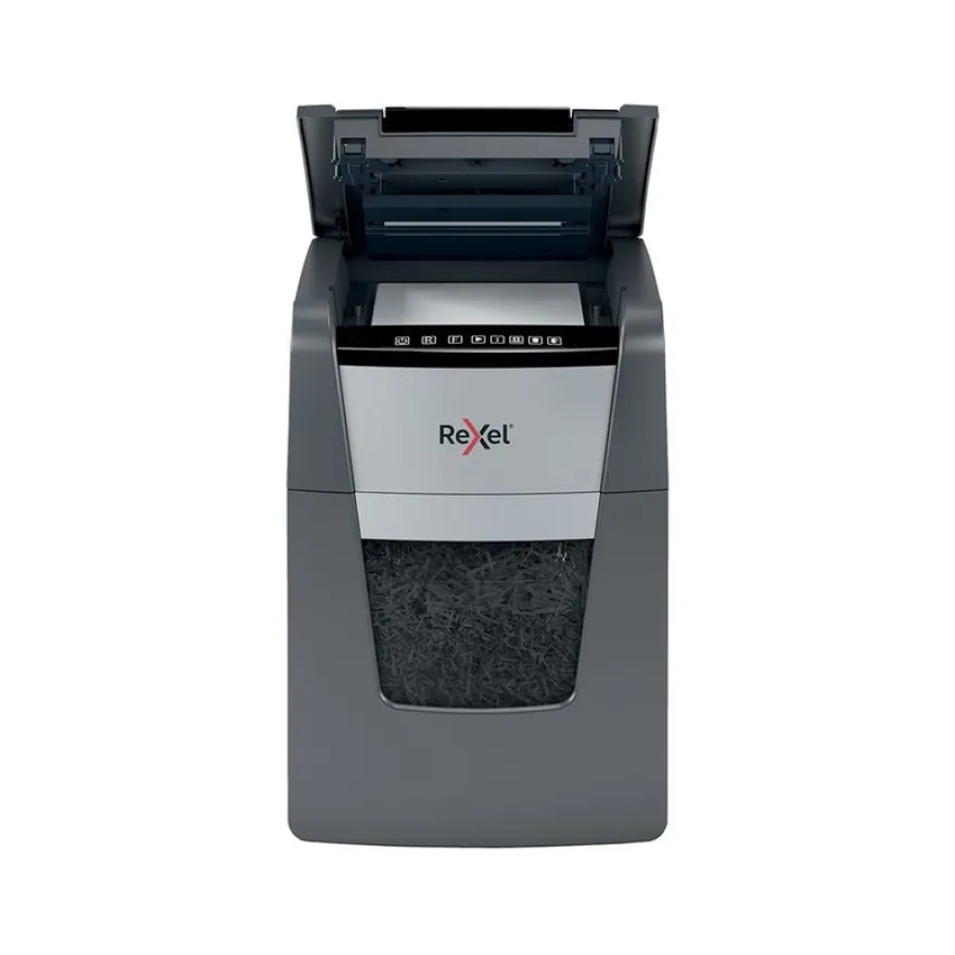 Rexel Optimum Auto+ 100X - destructeur de documents coupe croisée - 100 feuilles - Corbeille 34 litres