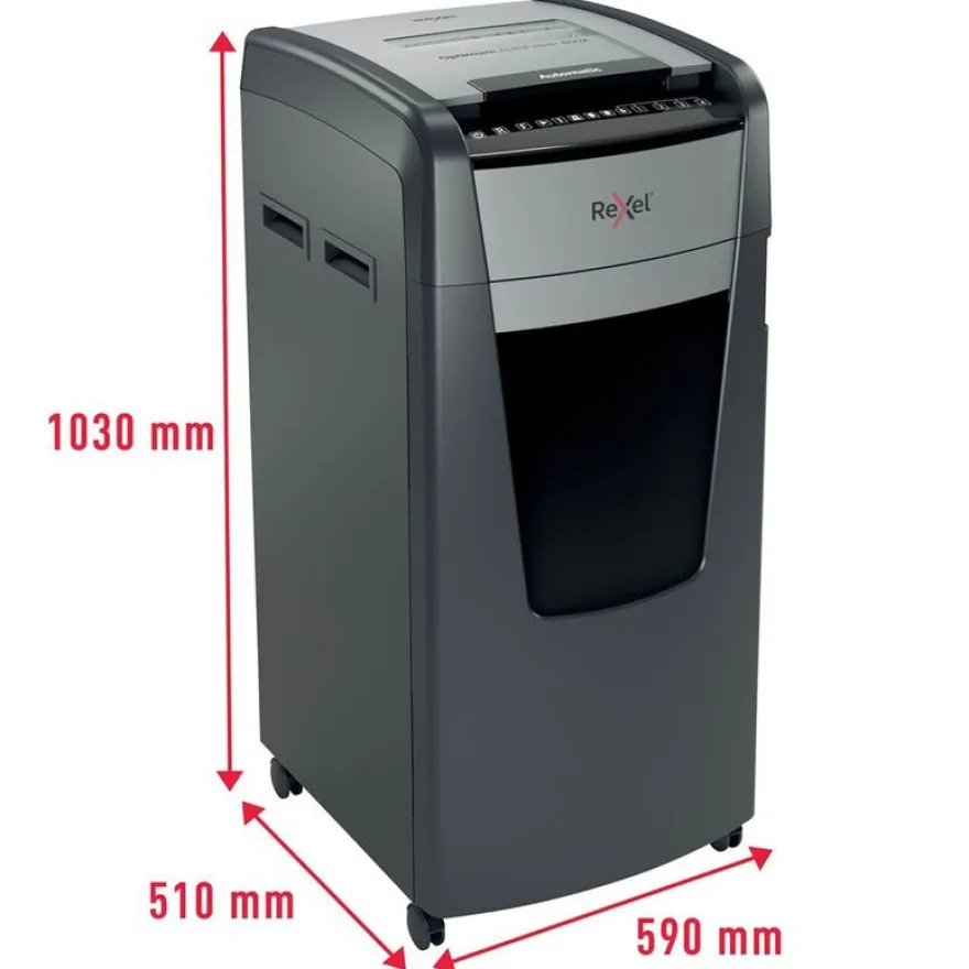 Rexel Optimum Auto+ 600X - destructeur de documents coupe croisée - 600 feuilles - Corbeille 110 litres