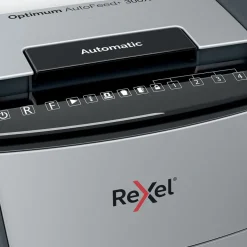 Rexel Optimum Auto+ 300X - destructeur de documents coupe croisée - 300 feuilles - Corbeille 60 litres