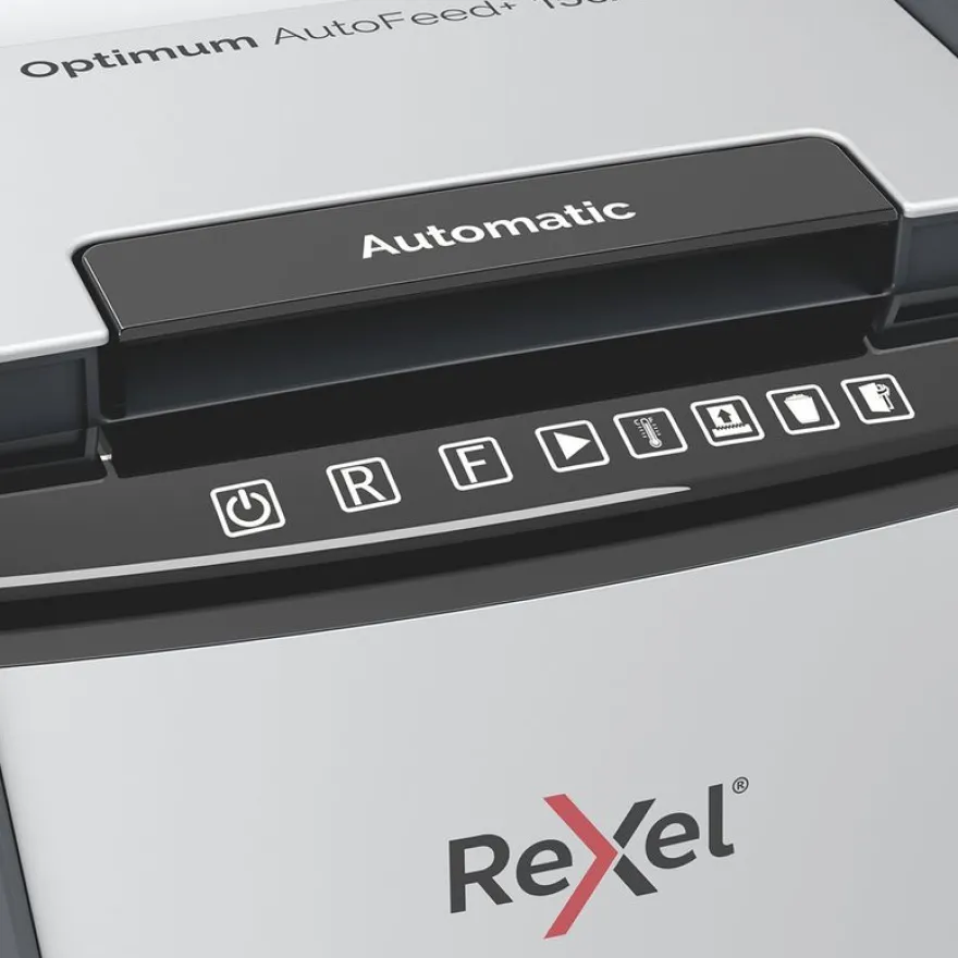 Rexel Optimum Auto+ 150X - destructeur de documents coupe croisée - 150 feuilles - Corbeille 44 litres