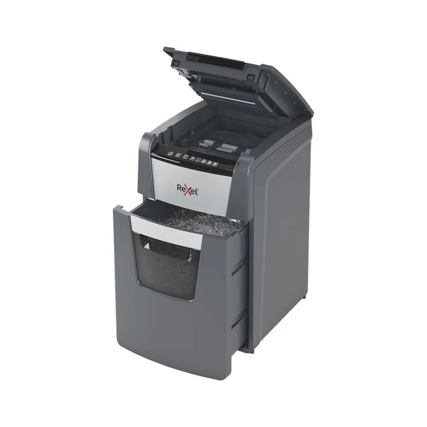 Rexel Optimum Auto+ 150X - destructeur de documents coupe croisée - 150 feuilles - Corbeille 44 litres