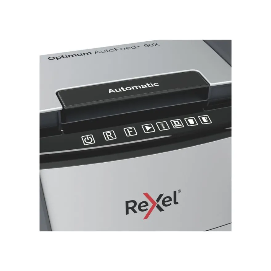 Rexel Optimum AutoFeed+ 90X - Destructeur de documents - coupe croisée - 4 x 28 mm - P-4