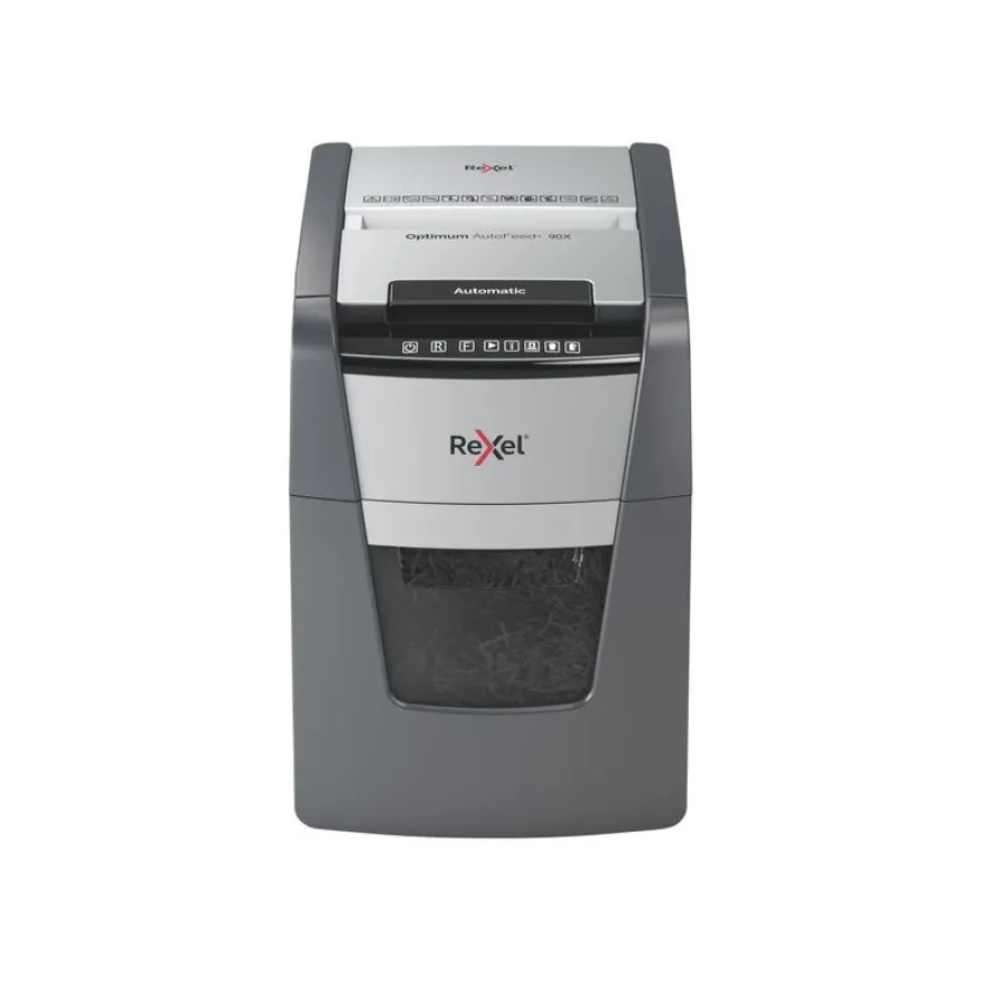 Rexel Optimum AutoFeed+ 90X - Destructeur de documents - coupe croisée - 4 x 28 mm - P-4