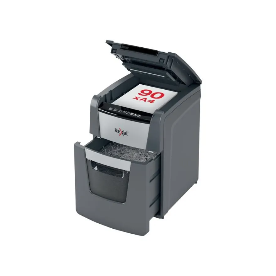Rexel Optimum AutoFeed+ 90X - Destructeur de documents - coupe croisée - 4 x 28 mm - P-4