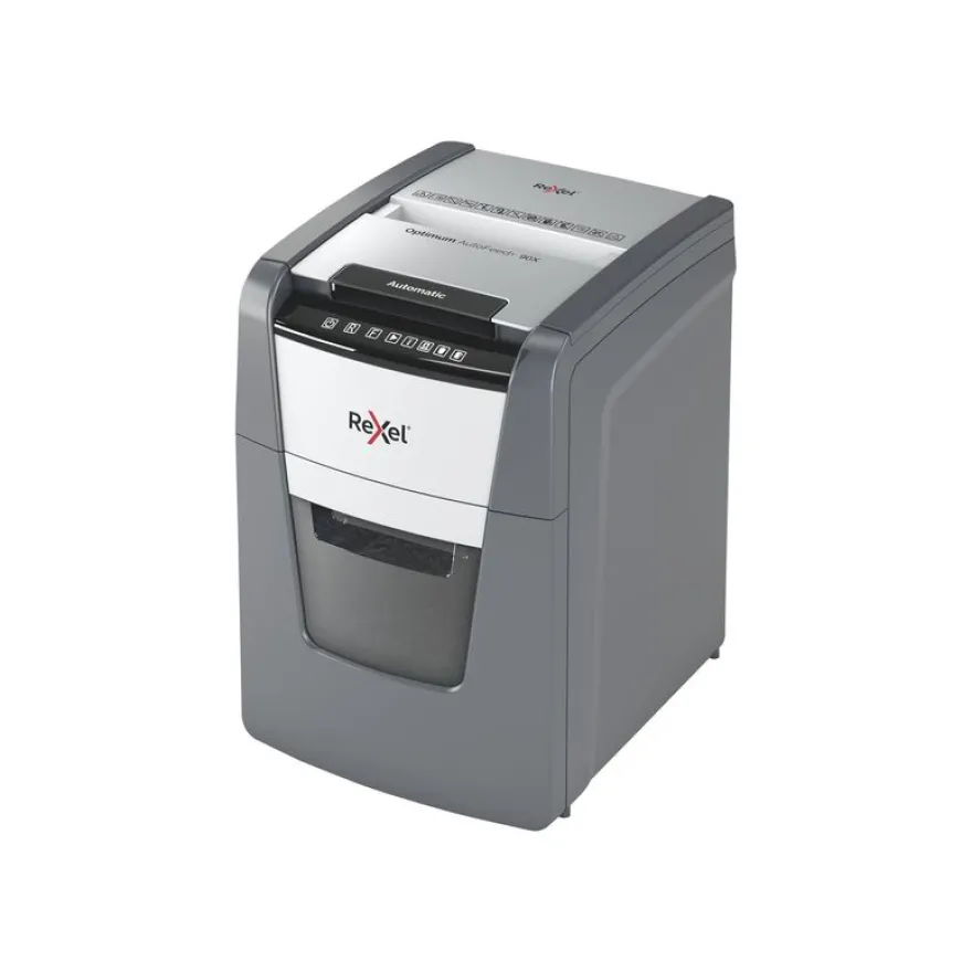 Rexel Optimum AutoFeed+ 90X - Destructeur de documents - coupe croisée - 4 x 28 mm - P-4