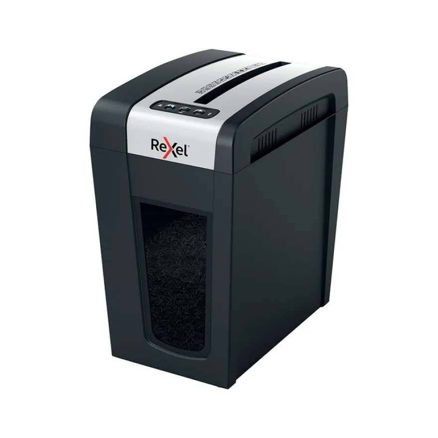 Rexel Secure MC6-SL - destructeur de documents coupe croisée microparticules - 6 feuilles - Corbeille 18 litres
