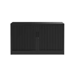 Réhausse pour armoire à rideaux metalliques - L120 x H43 x P43cm - corps noir/rideau noir