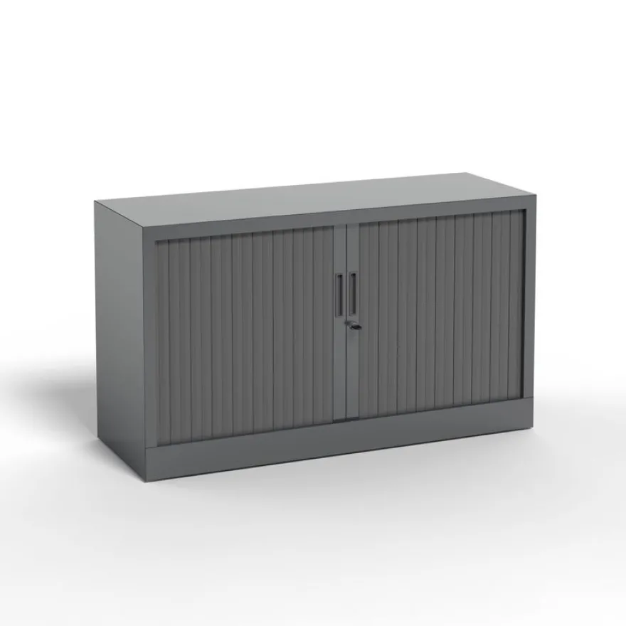 Réhausse pour armoire à rideaux metalliques - L120 x H43 x P43cm - corps anthracite/rideau anthracite