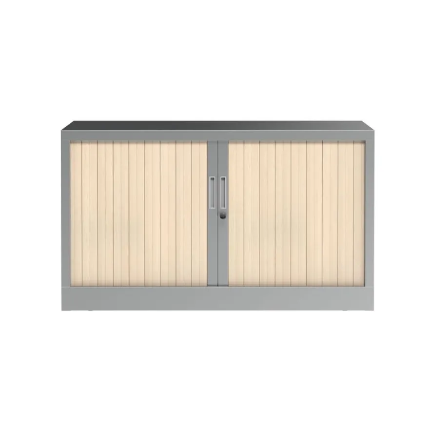 Réhausse pour armoire à rideaux metalliques - L120 x H43 x P43cm - corps alu:/rideau érable