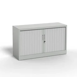 Réhausse pour armoire à rideaux metalliques - L120 x H43 x P43cm - corps gris clair/rideau gris clair