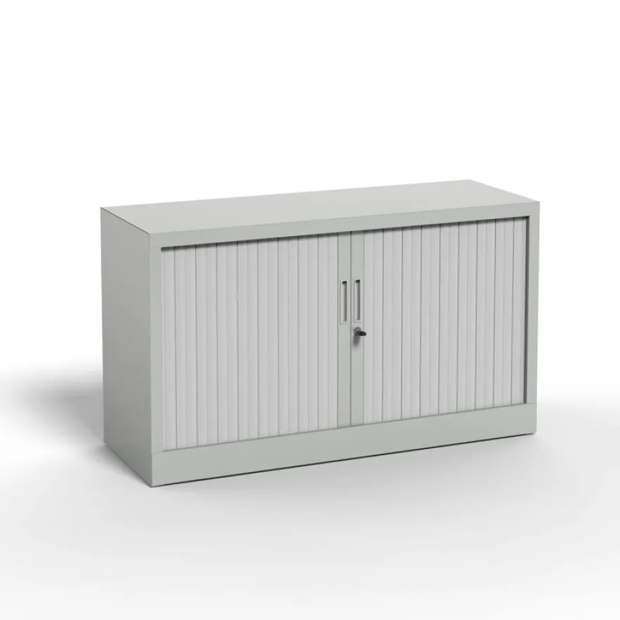 Réhausse pour armoire à rideaux metalliques - L120 x H43 x P43cm - corps gris clair/rideau gris clair