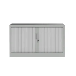 Réhausse pour armoire à rideaux metalliques - L120 x H43 x P43cm - corps gris clair/rideau gris clair