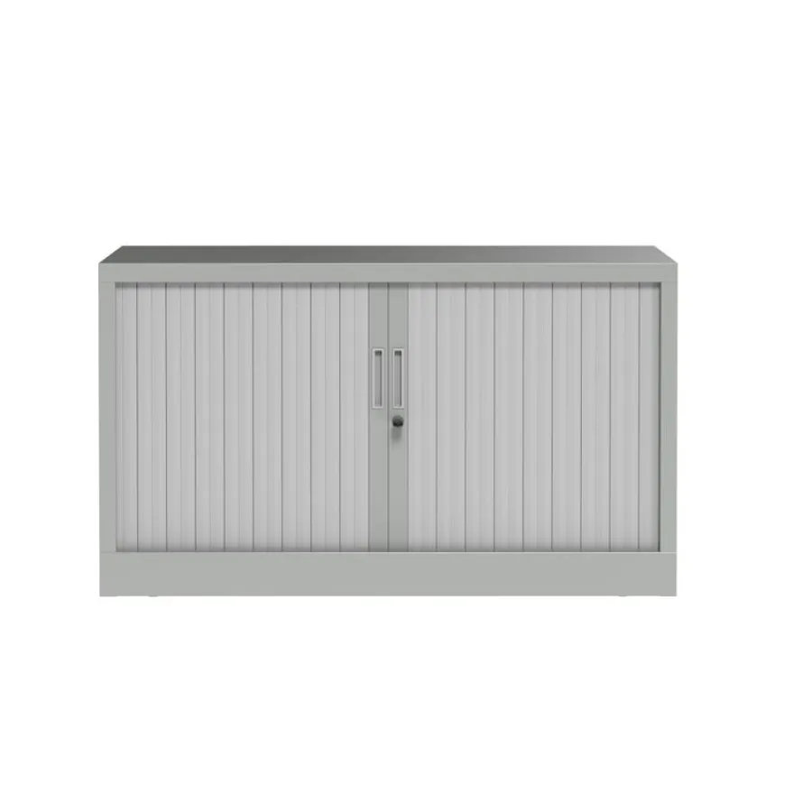 Réhausse pour armoire à rideaux metalliques - L120 x H43 x P43cm - corps gris clair/rideau gris clair