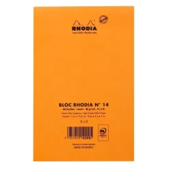 Rhodia - Bloc notes - 11 x 17 cm - petits carreaux - 80g