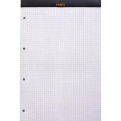 Rhodia - Bloc notes - A4 + - 160 pages - petits carreaux - noir