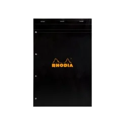 Rhodia - Bloc notes - A4 + - 160 pages - petits carreaux - noir