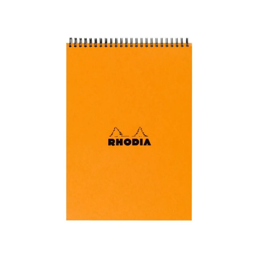 Rhodia - Bloc notes à spirale - A4 - 80 pages - petits carreaux