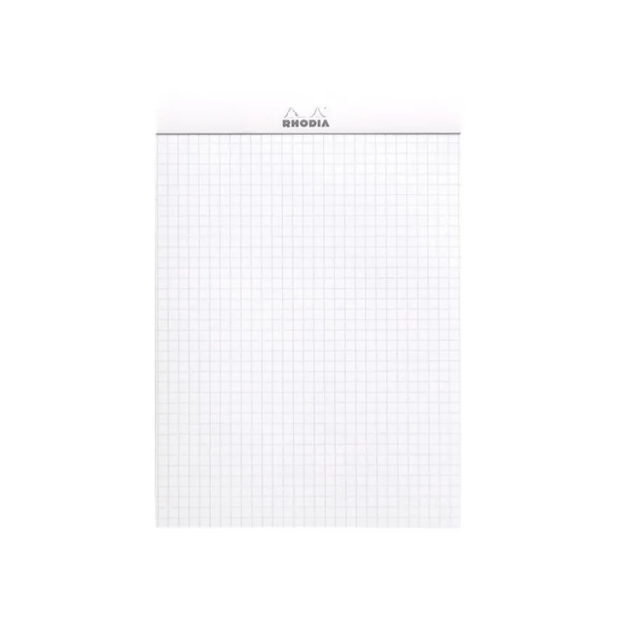 Rhodia - Bloc notes N°16 - A5 - 160 pages - petits carreaux - 80g - blanc