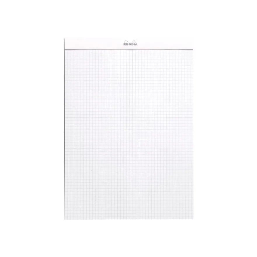 Rhodia - Bloc notes N°18 - A4 - 160 pages - petits carreaux - 80g - blanc