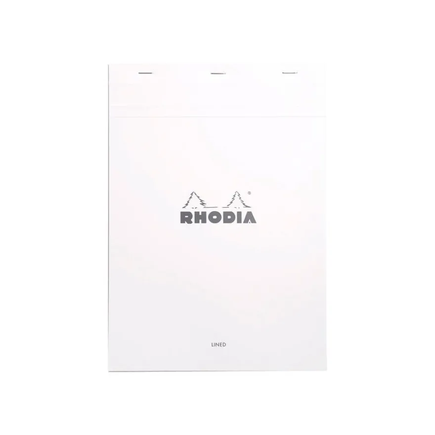 Rhodia - Bloc notes N°18 - A4 - 160 pages - petits carreaux - 80g - blanc