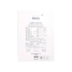 Rhodia - Bloc notes N°18 - A4 - 160 pages - petits carreaux - 80g - blanc
