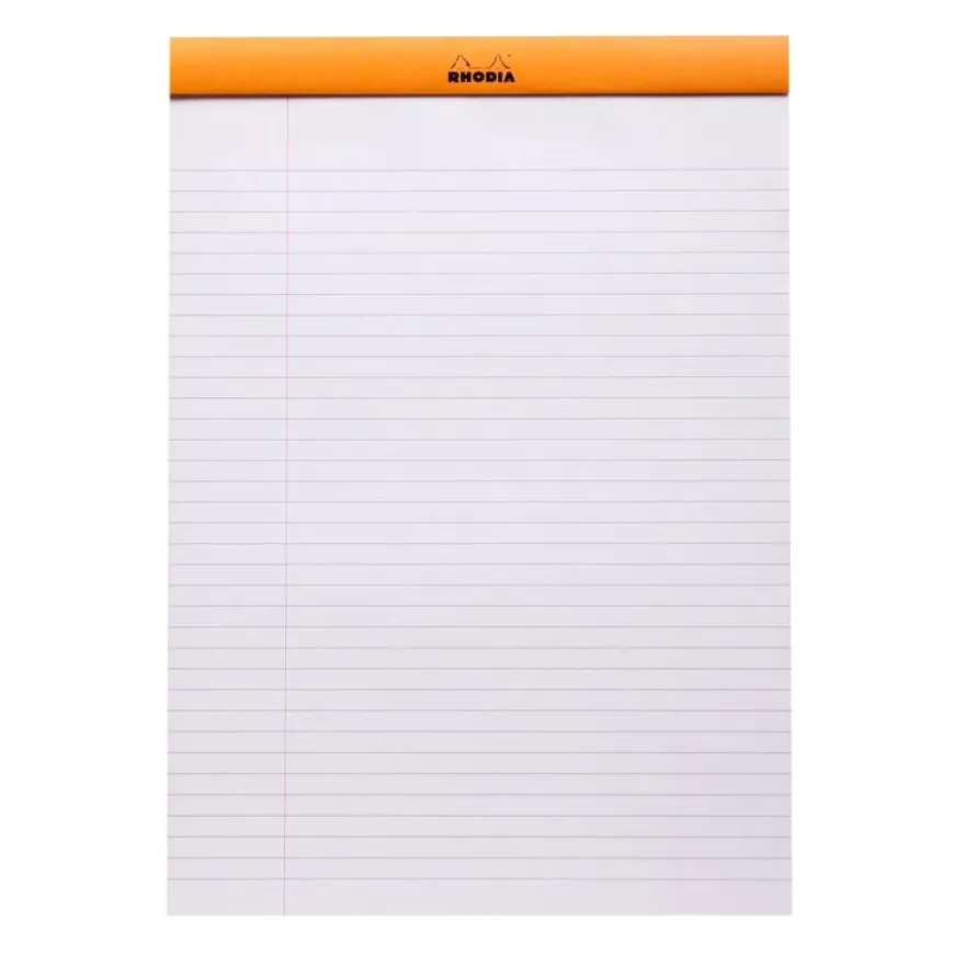 Rhodia - Bloc notes N°18 - A4 - 160 pages - ligné avec marge - 80g