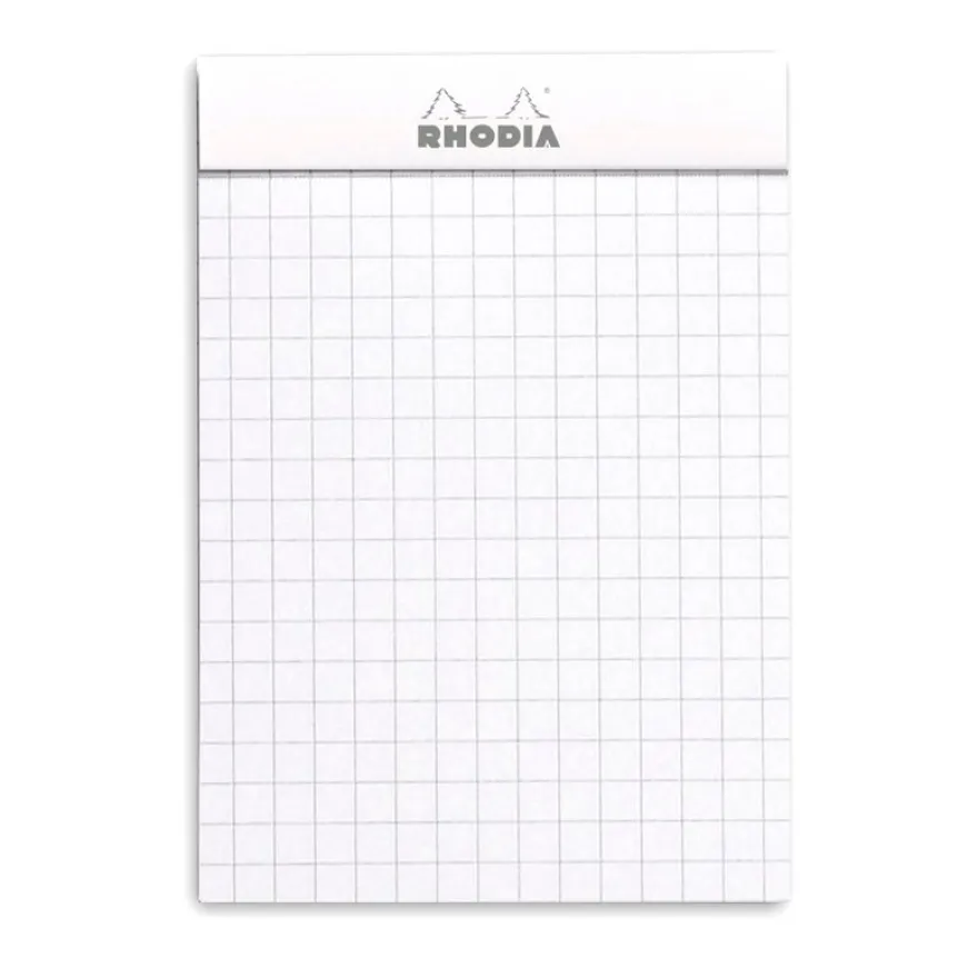 Rhodia - Bloc notes N°11 - A7 - 160 pages - petits carreaux - 80g - blanc
