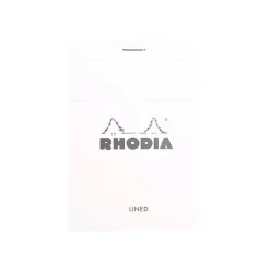 Rhodia - Bloc notes N°12 - 8.5X12 cm - 80 feuilles - petits carreaux - 80g - blanc