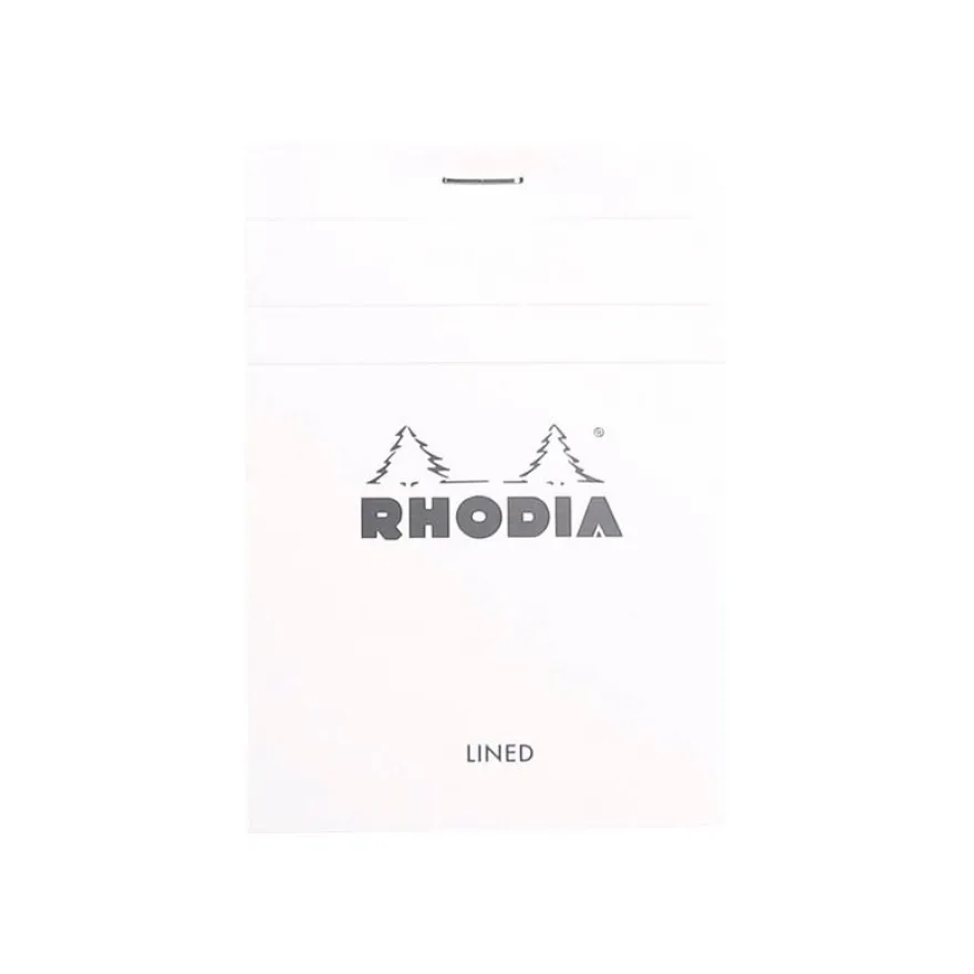 Rhodia - Bloc notes N°12 - 8.5X12 cm - 80 feuilles - petits carreaux - 80g - blanc