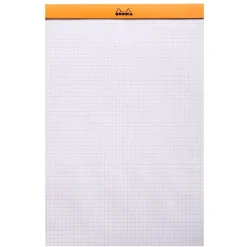 Rhodia - Pack de 5 Blocs notes - A4 + - 80 pages - petits carreaux - 80g - orange