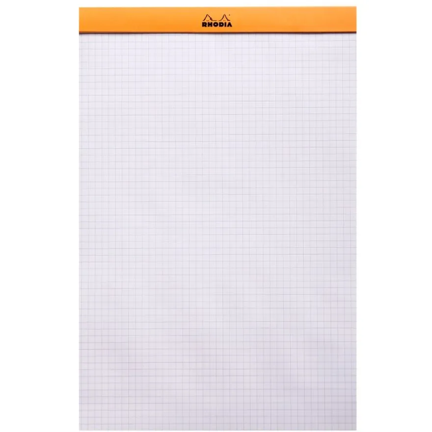 Rhodia - Pack de 5 Blocs notes - A4 + - 80 pages - petits carreaux - 80g - orange