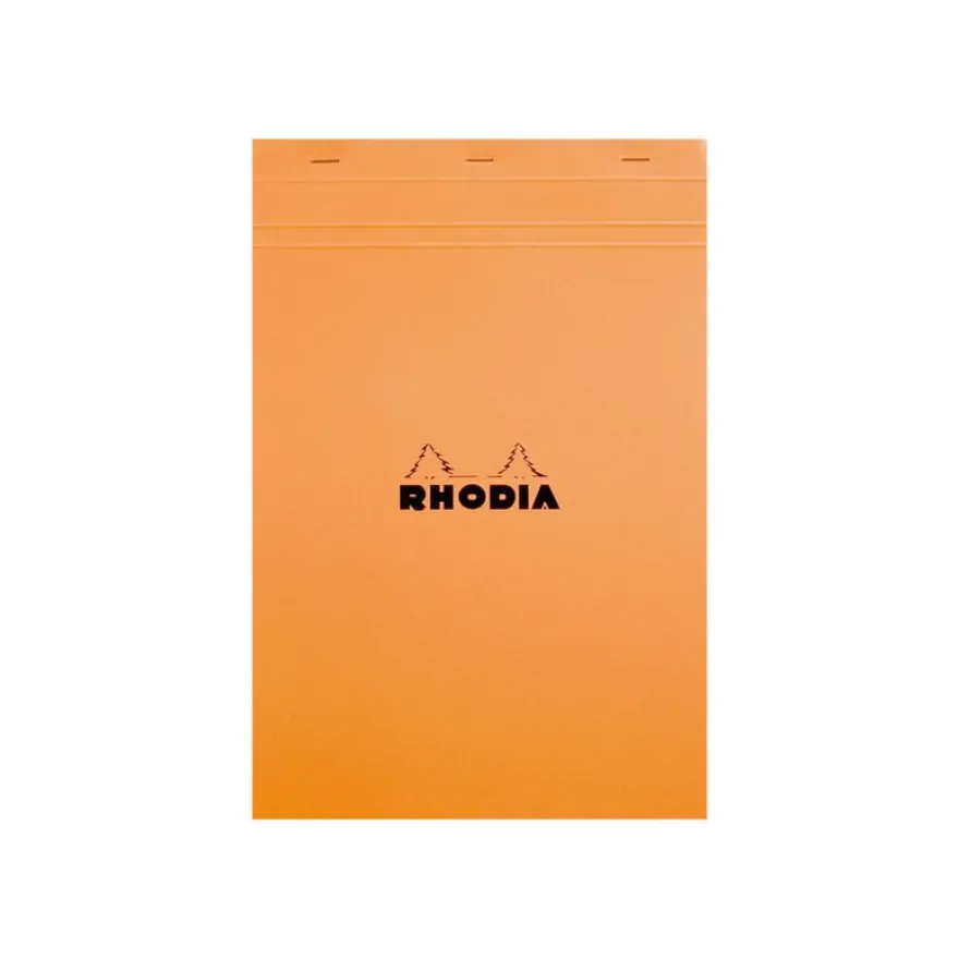 Rhodia - Pack de 5 Blocs notes - A4 + - 80 pages - petits carreaux - 80g - orange