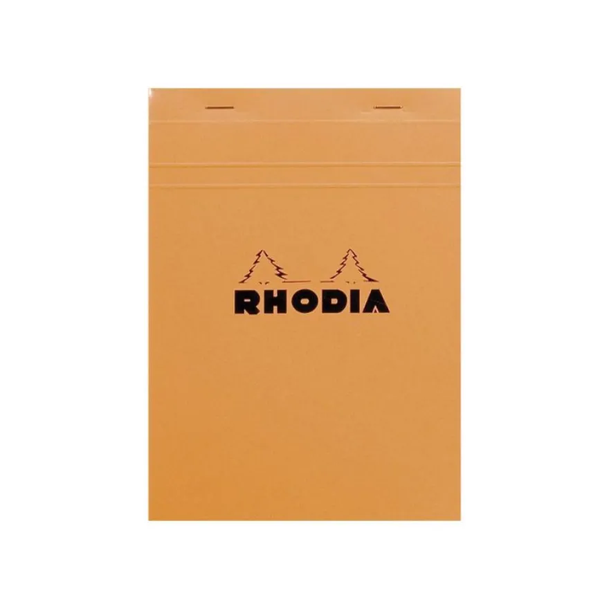 Rhodia Basics - Bloc notes - A5 - 160 pages - réglé avec marges - 80g - orange