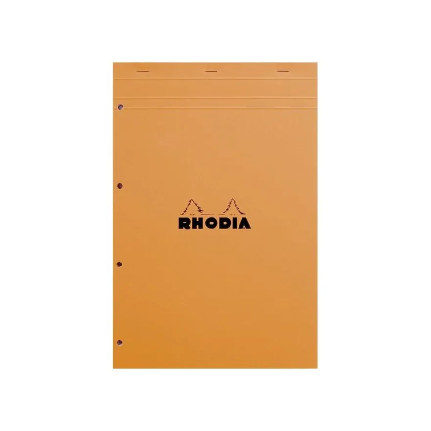 Rhodia Basics - Bloc notes - A4 - 160 pages - grands carreaux - 80g - orange